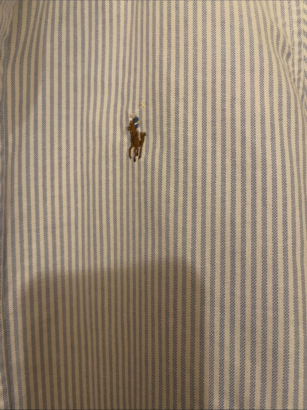 Polo by Ralph Lauren Light Blue and White Striped Button-Down Shirt - Picture 3 of 4